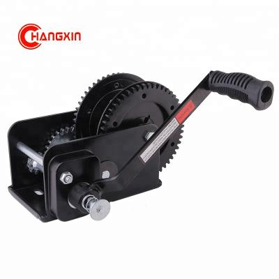 China CRANES construction winch hand winch crane winch for lift with automatic brake system 2500 lbs /1134 KG for sale