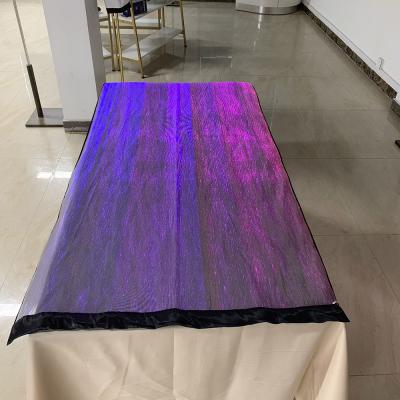 China Anti Pill LED Tablecloth Cloth Textiles LED Fiber Optics Luminous Fiber Optic Tablecloth For Rave Party for sale