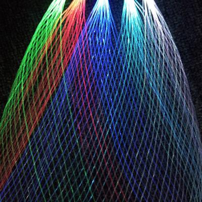 China Fiber Optic Ceiling Tree and Plastic Mesh Including Color Chase LED Fiber Optic Ceiling Light Decoration Grids Lights for sale