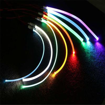 China Fiber Optic Diameter 6MM Muttahida Majlis-e-Amal Side Glow Fiber Optic Car Fitting Plastic Optical Fiber For LED Lighting for sale