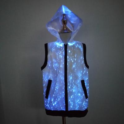 China Led Light Hoodie Kids LED Clothing - White Costplay LED Cloth Suit - Sleeveless Jacket Hoodie For Kids Boys for sale