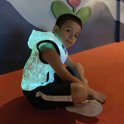 China Fashion Luminous LED Light Fiber Optic Hoodie Jacket Coat LED Fiber Optic Hoodie - Luminous LED Costume and Clothing for Kids Children for sale