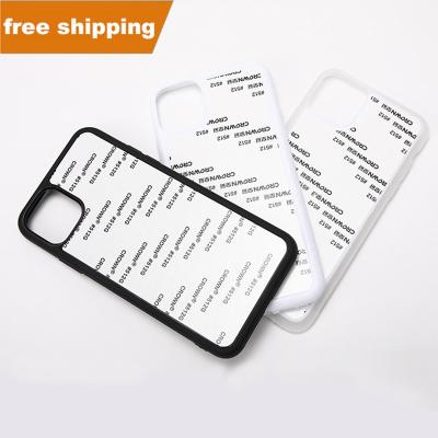 China Free Shipping Anti-drop 2D Sublimation Phone Case Sizes All Bulk Blanks With Aluminum Plate Glitter For Iphone Android Protective Cover for sale