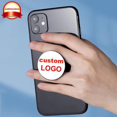 China Acrylic Mobile Phone Folding Grips Free Sample Logo Sublimation Phone Grip Blank Mobile Phone Finger Adjustable Popular Custom Stand Holder for sale