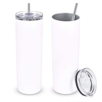 China Sustainable Hot sale Water WITH LID Straight sippy cups White blank custom logo 20oz sublimation tumbler for sale