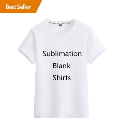 China Wholesale Anti-wrinkle 2021 O-neck sublimation short sleeve T-shirt printing logo white blanks shirts for sale