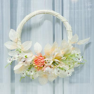 China Luxury Artificial Garland Higan Flower Wreath For Wedding Decoration Home Decoration Door Hanging Wreath for sale