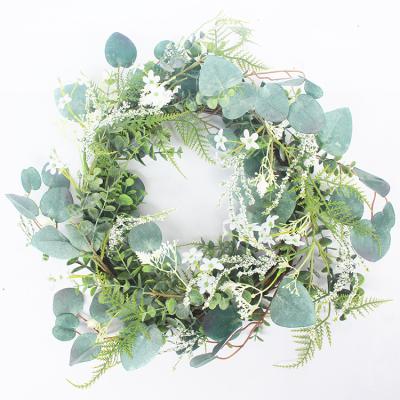 China Hot Selling Environmental in Amazon Eucalyptus Artificial Garland 56cm for Front Entrance Wall Window Party Decoration for sale