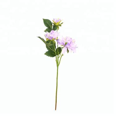 China New Design Lifelike Looking Multi Heads Branch Silk Flowers Artificial Dahlia for sale