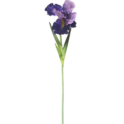 China Environmental Hot Selling Artificial Alice Blue Multiple Colors Silk Flower Stem Flower Butterfly Iris Artificial Flowers For Wedding Decor for sale