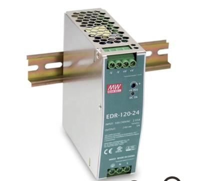 China meanwell energy single output industrial power supply EDR-120-24 120W DIN RAIL for sale