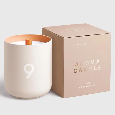 China Low MOQ Recycled Materials Custom Design Luxury Packaging Boxes Cardboard Paper Storage Jar Candle Boxes for sale