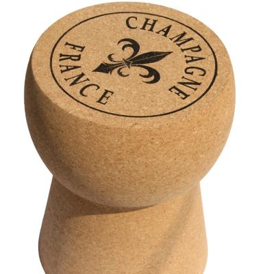 China Hot Selling Champagne Natural Design Cork Stopper Stool High Quality Cork Stump Wooden Stump for sale