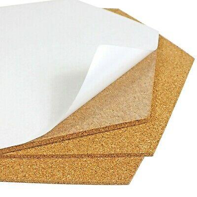 China 100% Eco-Friendly Hexagons Cork Board Tiles 5 Packs With Full Sticky Back for sale