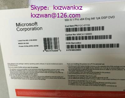 China full versiont Microsoft Windows 8.1 Pro full package Retail box with lifetime warranty for sale