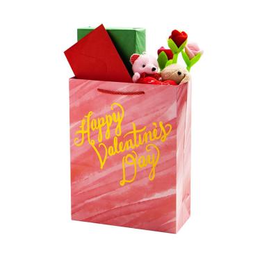 China Recycled Materials Valentine's Day Gift Bag Custom Size Can Be Customized For Theme Design Party Favors Birthday Gift Bag for sale