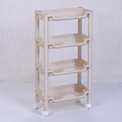 China Modern 3-4 Plastic Storage &Kitchen Rack Bathroom Storage Rack Durable & Thickness Storage Rack for sale