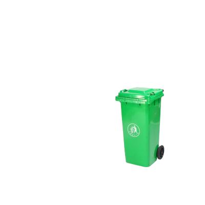 China Outdoor PP Plastic Waste Bins 120L Multi Size Trash Can Foot Pedal Trash Can With Lid &Pulley for sale