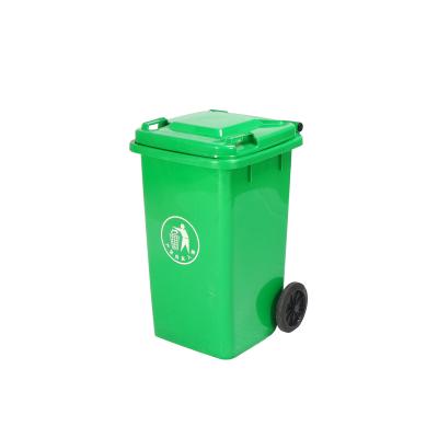 China Outdoor PP Plastic Waste Bins 100L Multi Size Trash Can Foot Pedal Trash Can With Lid &Pulley for sale