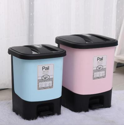 China PP Foot Trash Can Plastic Pedal Plastic Bins Indoor Waste Bins for sale