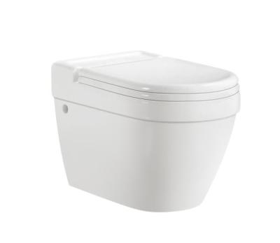 China Yilong Round Wall Hung Toilet Bowl Wash Down Traditional White Rimless Ceramic Wc P-trap Hanging Toilet for sale