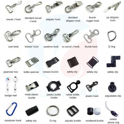 China Loberster durable release Lanyard Accessory Plastic Hook metal buckle hook+J-hook+Breakaway Buckle+Safety for lanyard for sale