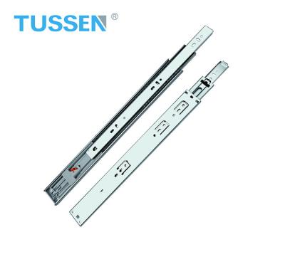 China 45mm Traditional Push Ball Bearing Drawer Slide Open Push To Open Telescopic Channel for sale