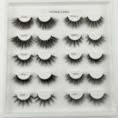 China Wholesale Natural Mink Eyelash 3D 5D Seller Privade Label With Custom Packing Tapered Siberian Mink Lashes for sale