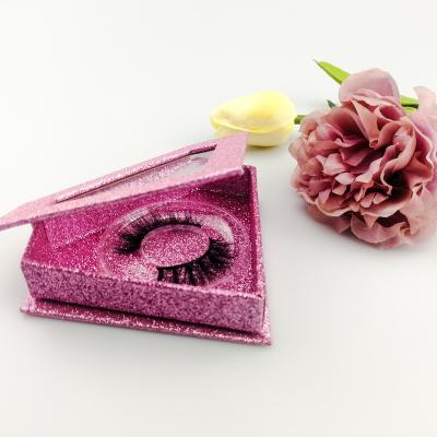 China Wholesale natural fake diamond fakr 25mm eyelash storage case bulk holder make your own brand custom lash packaging box with your logo for sale