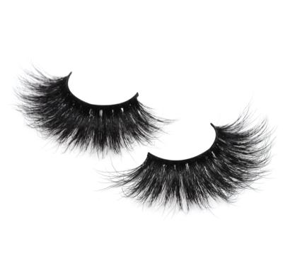 China Natural Soft Eyelash 100 Fluffy Siberian Mink Hair 25 Mm Real 3d Mink Eyelashes Custom 100% Mink Eyelash Pack for sale