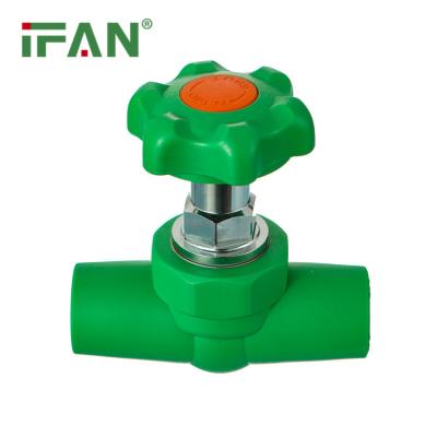 China Ifan Variety Plastic Water Valve Full Ppr Gate Valve High Quality Easily Assembled Normal Ppr Stop Valve for sale