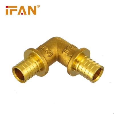 China IFAN 16mm 20mm 25mm Copper 32mm Barbed Connector Adapter Clamp Easily Assembled Common Coupling Brass Pipe Fittings for sale