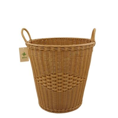 China Traditional hotsale hand - woven rattan plastic laundry laundry hamper basket&dirty wholesale for sale