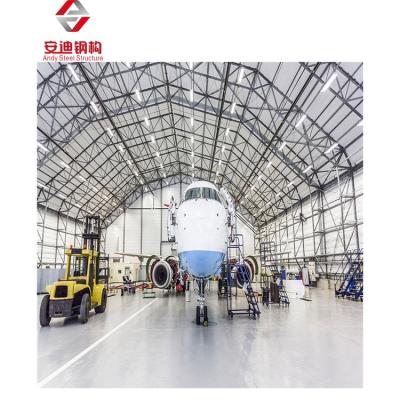 China Structural Covering Steel Tube Truss Steel Structure Aircraft Hangar / Canopy Steel Pipe Truss Aircraft Hangar for sale