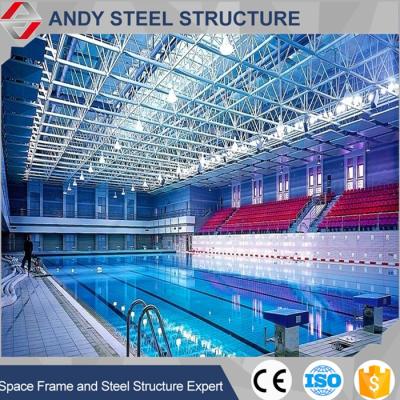 China Low Cost Steel House Pool Roof Steel Pipe Truss Fabricated Design for sale