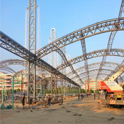 China Prefabricated steel truss roof truss roof truss design steel frame steel structure truss gym design for sale