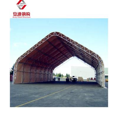 China Structural Membrane Structure Roofing PVDF Tube Truss Steel Structure Aircraft Hangar / Canopy for sale