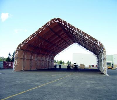 China Lightweight PVDF Tube Truss Membrane Structure Structural Steel Truss Steel Aircraft Hangar / Canopy for sale