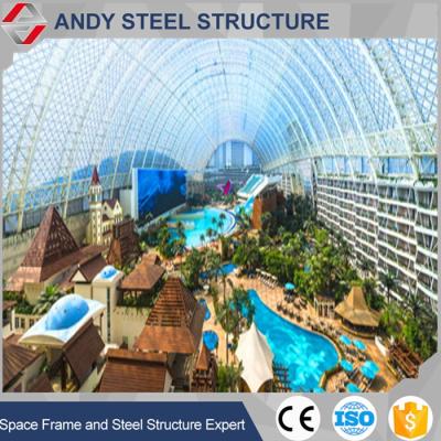 China Large-Span Space Structural Roofing Steel Frame Used Water Park Design Construction for sale