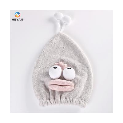 China Best Selling Head Turban Viable Microfiber Terry Dry Hair Hat Wrap Hair Drying Hat Viable Shower Spa for sale