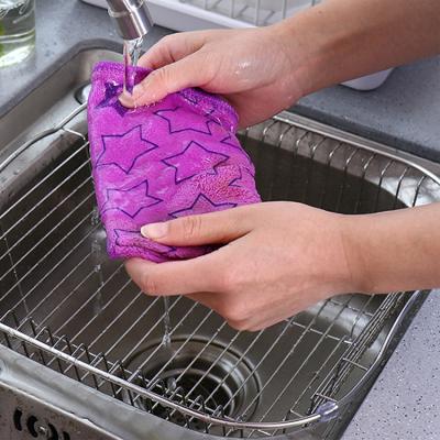 China Viable Wholesale Lint Free Square Flat Low Moq Cleaning Rag Towel Kitchen Rags For House for sale