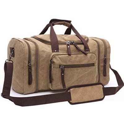 China Wholesale Fasion Canvas Weekender Bag Travel Bag Sports Duffel With Shoulder Strap for sale