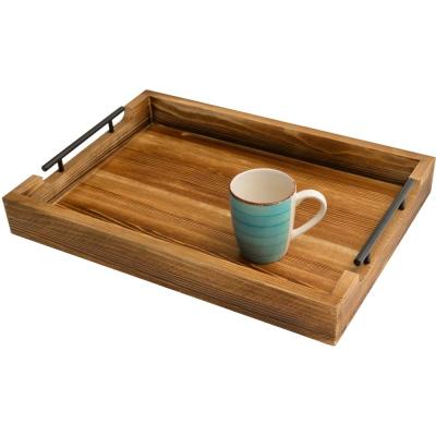 China Decoration Tray Rustic Wooden Serving Trays decorative for stools for sale