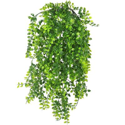 China Green Artificial Plastic Vines Decor Plant Vine Decoration Wall Hanging Plants For Decor for sale