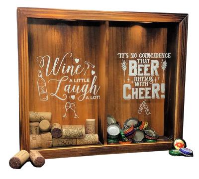 China Beer Cap Holder Shade Box Non Refillable Wine Cork And Wine Stoppers Storage for sale