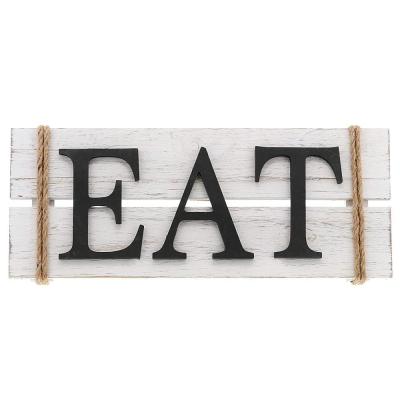 China Africa Eat Farm Rustic Primitive Country Wooden Wall Art Sign for sale