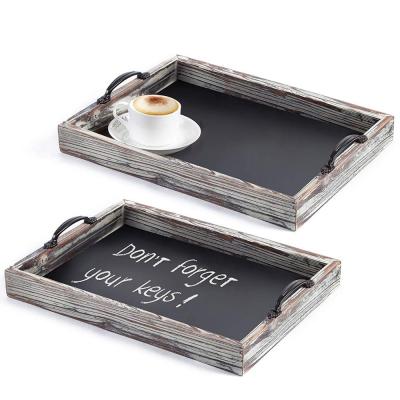 China Rustic Outdoor Nesting Breakfast Table Wood Decoration Style Serving Trays for sale