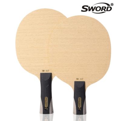 China New professional straight sword ping pong racket single shot SH117 positive plastic bottom beat horizontal 160*152mm for sale