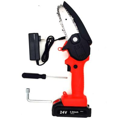 China Garden 2-Stroke Mini Electric Chainsaw Battery Chainsaw Pruning Saw Lithium Battery Rechargeable for sale