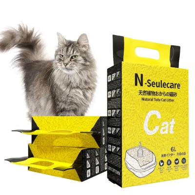 China Custom Flushable Viable Clumping Cat Sand Natural Flavor Tofu Cat Litter Sale for sale